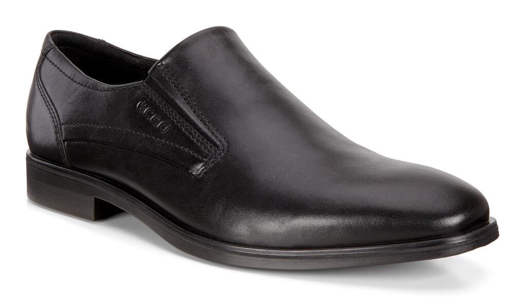 Ecco Melbourne Mens Slip On Dress Shoes In Black Online - India BWQ-298513